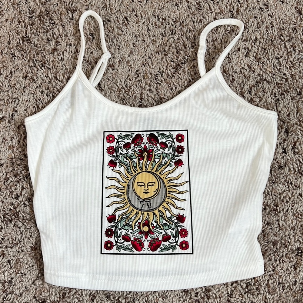Graphic Cropped Tank